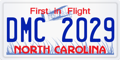 NC license plate DMC2029