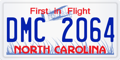 NC license plate DMC2064