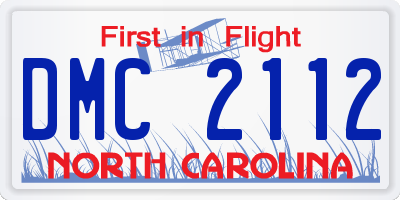 NC license plate DMC2112