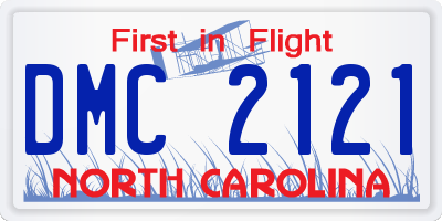 NC license plate DMC2121