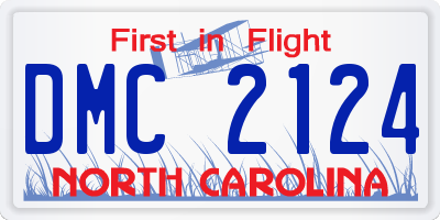 NC license plate DMC2124