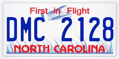 NC license plate DMC2128
