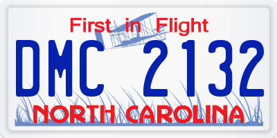 NC license plate DMC2132