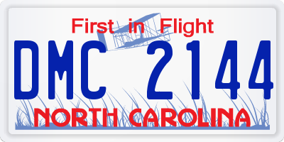 NC license plate DMC2144