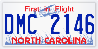 NC license plate DMC2146