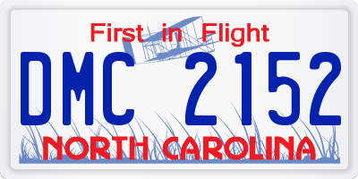 NC license plate DMC2152