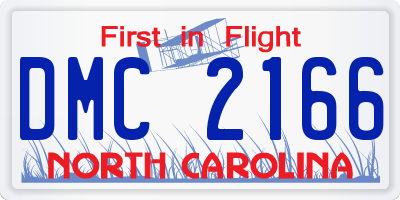 NC license plate DMC2166