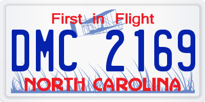 NC license plate DMC2169