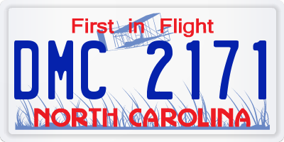 NC license plate DMC2171