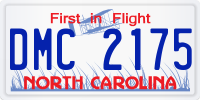 NC license plate DMC2175