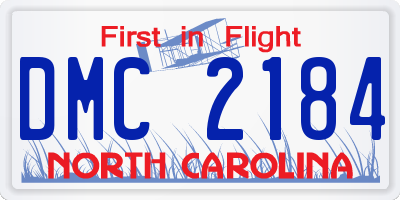 NC license plate DMC2184
