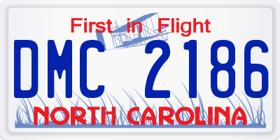 NC license plate DMC2186