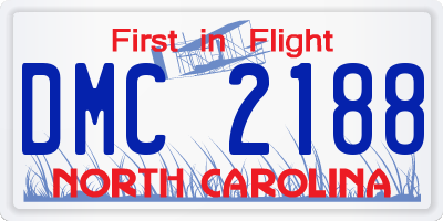 NC license plate DMC2188
