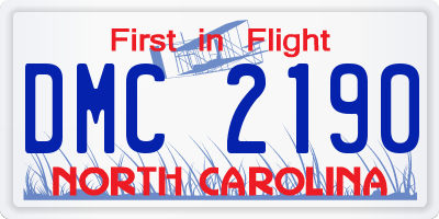NC license plate DMC2190