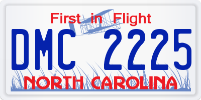 NC license plate DMC2225