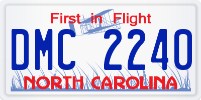 NC license plate DMC2240