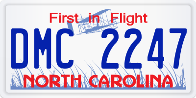 NC license plate DMC2247