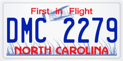 NC license plate DMC2279