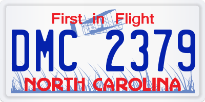 NC license plate DMC2379