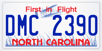 NC license plate DMC2390