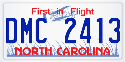 NC license plate DMC2413