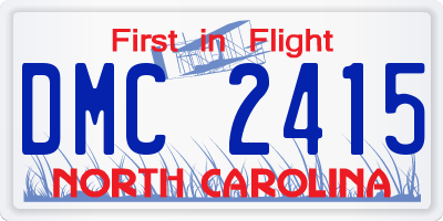 NC license plate DMC2415