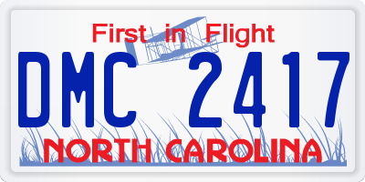 NC license plate DMC2417