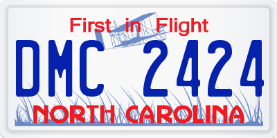 NC license plate DMC2424