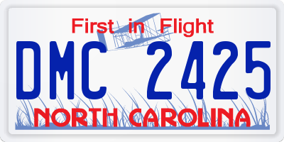 NC license plate DMC2425