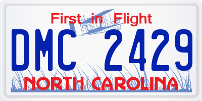 NC license plate DMC2429