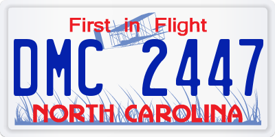 NC license plate DMC2447