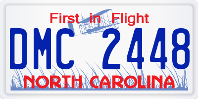 NC license plate DMC2448
