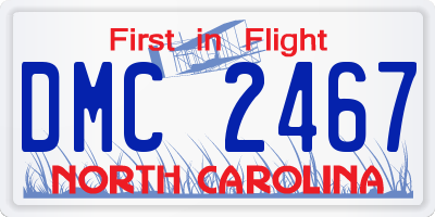 NC license plate DMC2467