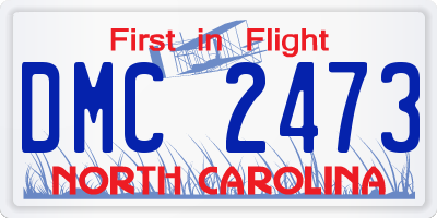 NC license plate DMC2473