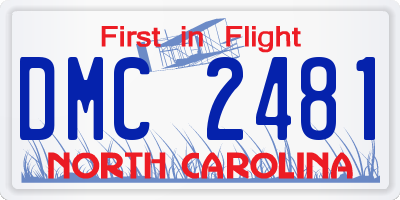 NC license plate DMC2481