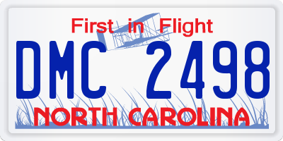 NC license plate DMC2498