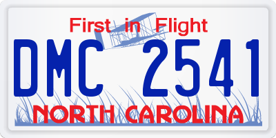 NC license plate DMC2541
