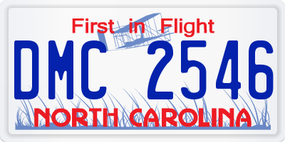 NC license plate DMC2546