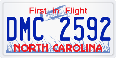 NC license plate DMC2592