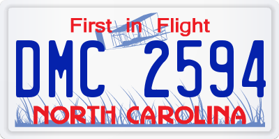 NC license plate DMC2594