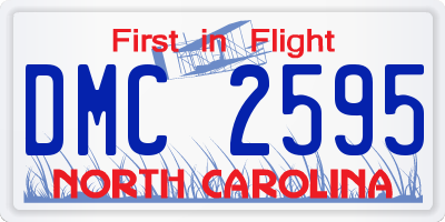 NC license plate DMC2595