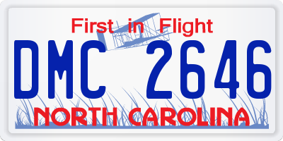 NC license plate DMC2646