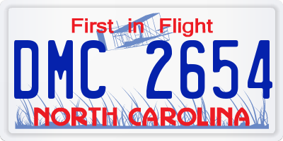 NC license plate DMC2654