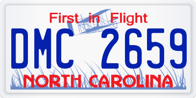 NC license plate DMC2659