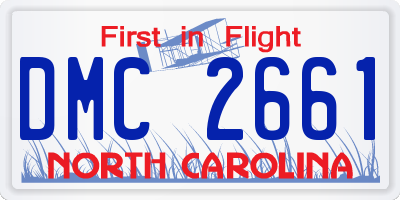 NC license plate DMC2661