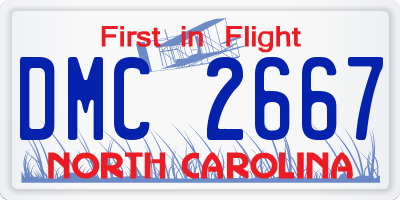 NC license plate DMC2667