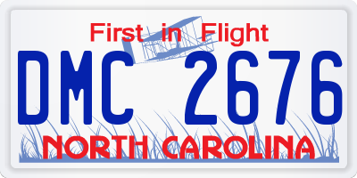 NC license plate DMC2676