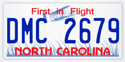 NC license plate DMC2679