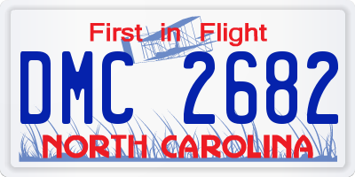 NC license plate DMC2682