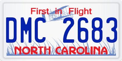 NC license plate DMC2683